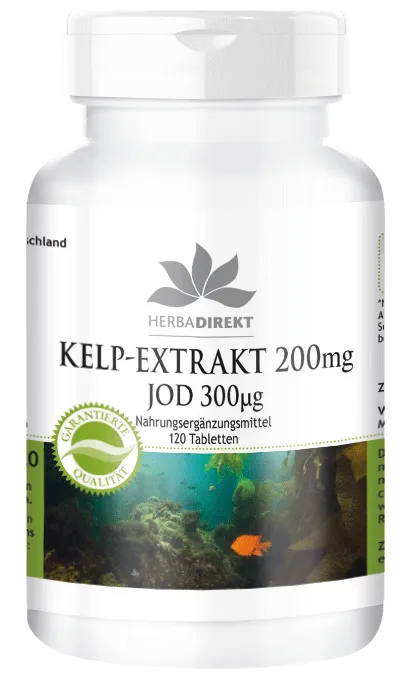 Extrait de Kelp 200mg avec 300µg d'iode