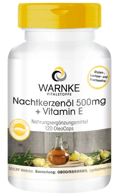 Nachtkerzenöl 500mg + Vitamin E Nachtkerzenöl 500mg + Vitamin E