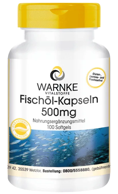 Omega 3 capsules from 500mg fish oil