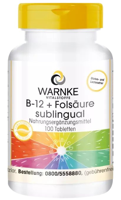 B-12 + Folsäure sublingual mit Acerola B-12 + Folsäure sublingual mit Acerola