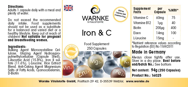 Iron & C capsules