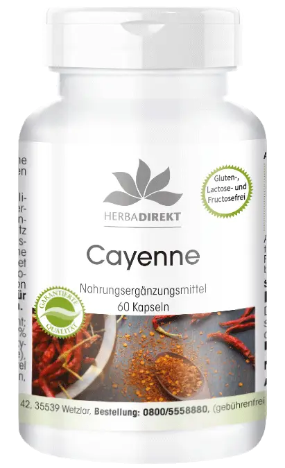 Cayenne capsules with capsaicin