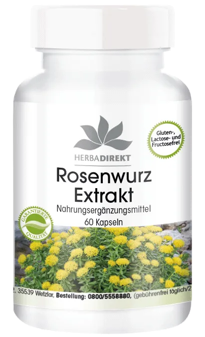 Extracto de raíz de rosa mosqueta 500mg Rhodiola Rosea