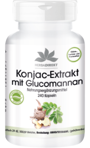 Konjac root extract with 95% glucomannan