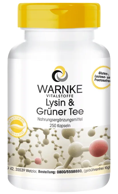L-Lysin & Grüner Tee 250 Kapseln